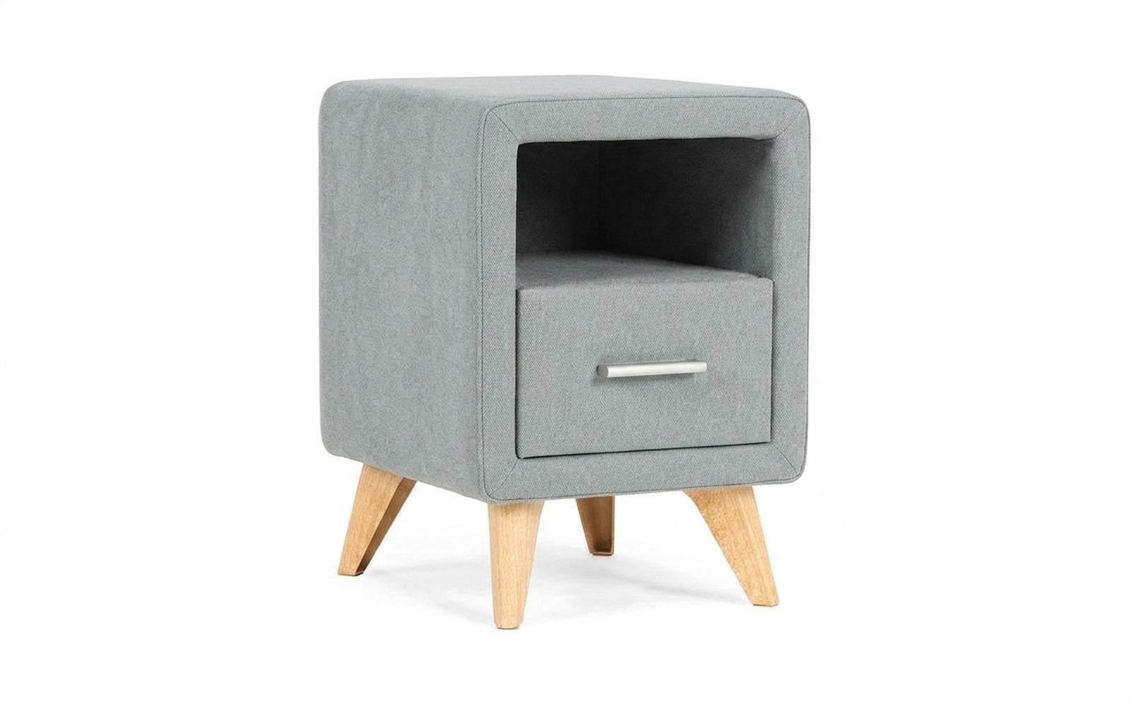 Leda nightstand in Royal I Aqua fabric, product photo on white background