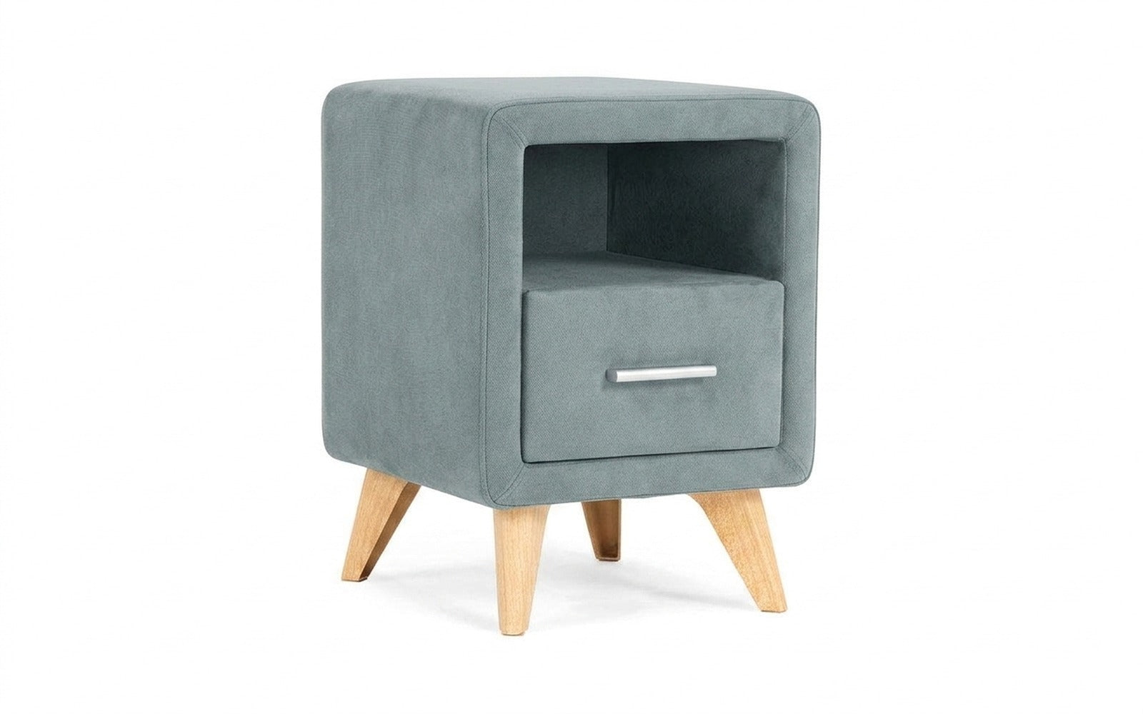 Leda nightstand in Royal I Capri fabric, product photo on white background