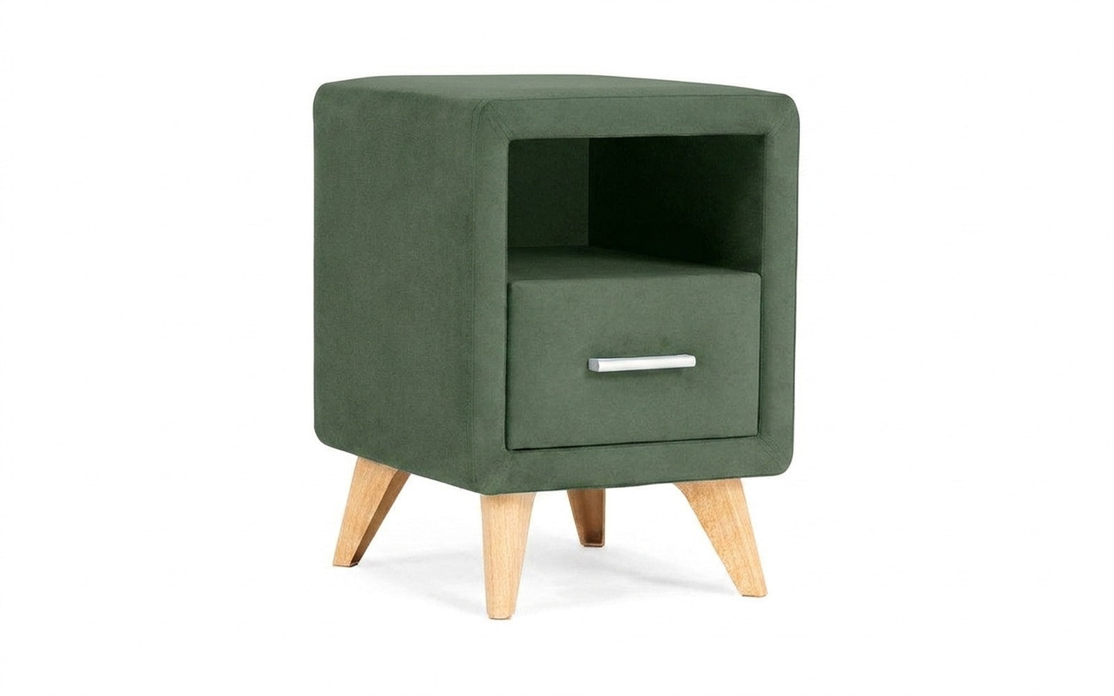 Leda nightstand in Royal I Field fabric, product photo on white background