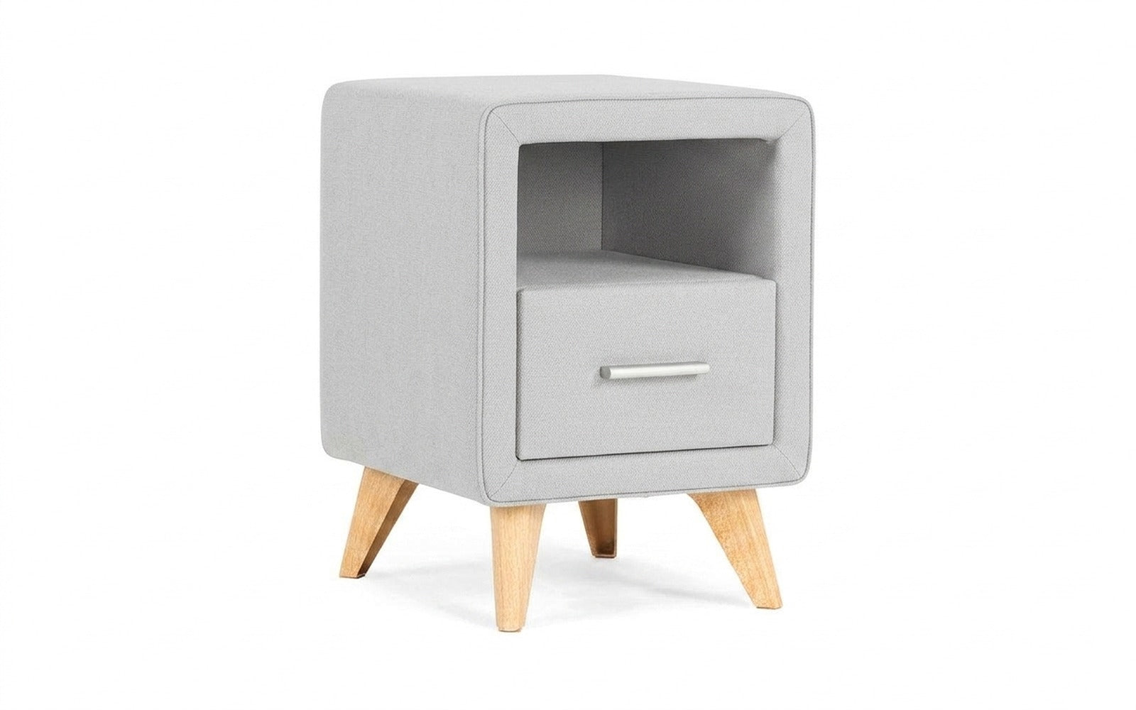 Leda nightstand in Royal I Haze fabric, product photo on white background