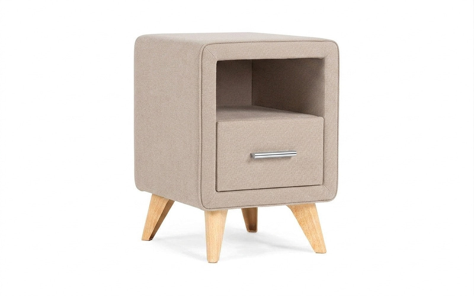 Leda nightstand in Royal I Sandy fabric, product photo on white background