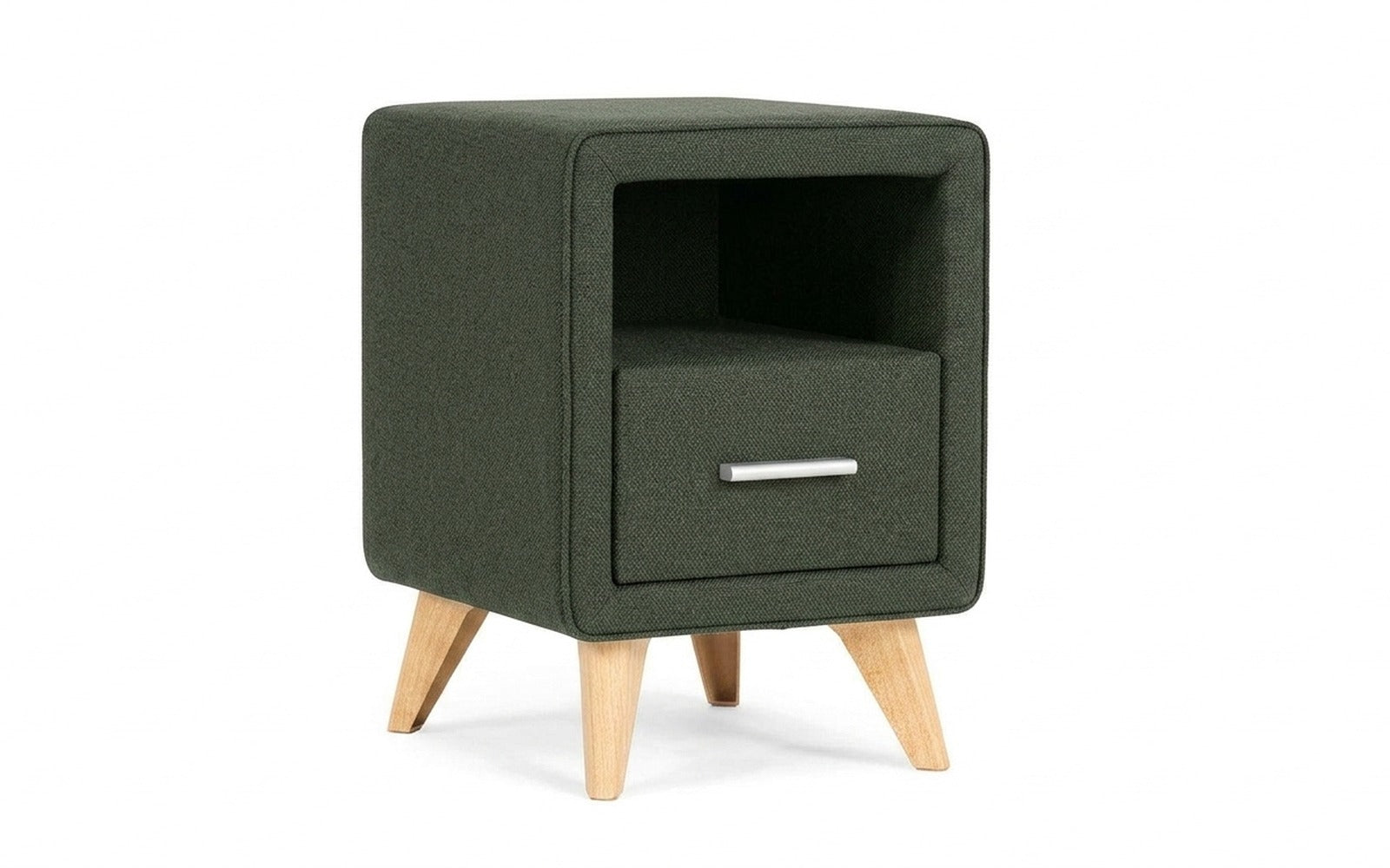 Leda nightstand in Royal I Sherwood fabric, product photo on white background