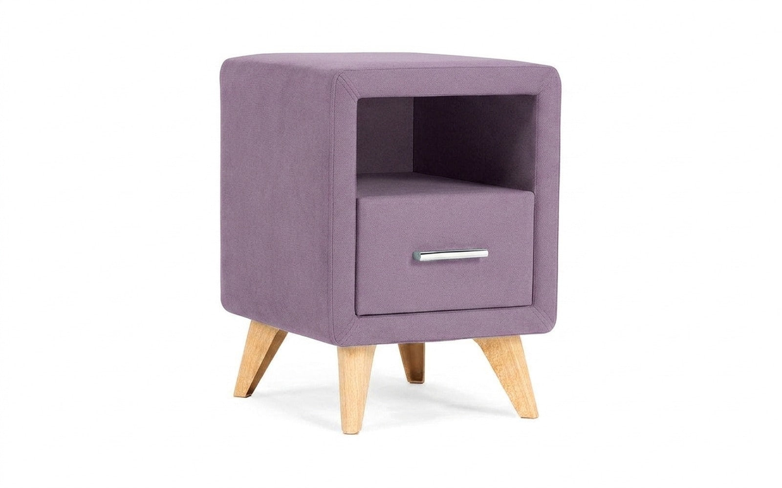 Leda nightstand in Velutto 11 fabric, product photo on white background