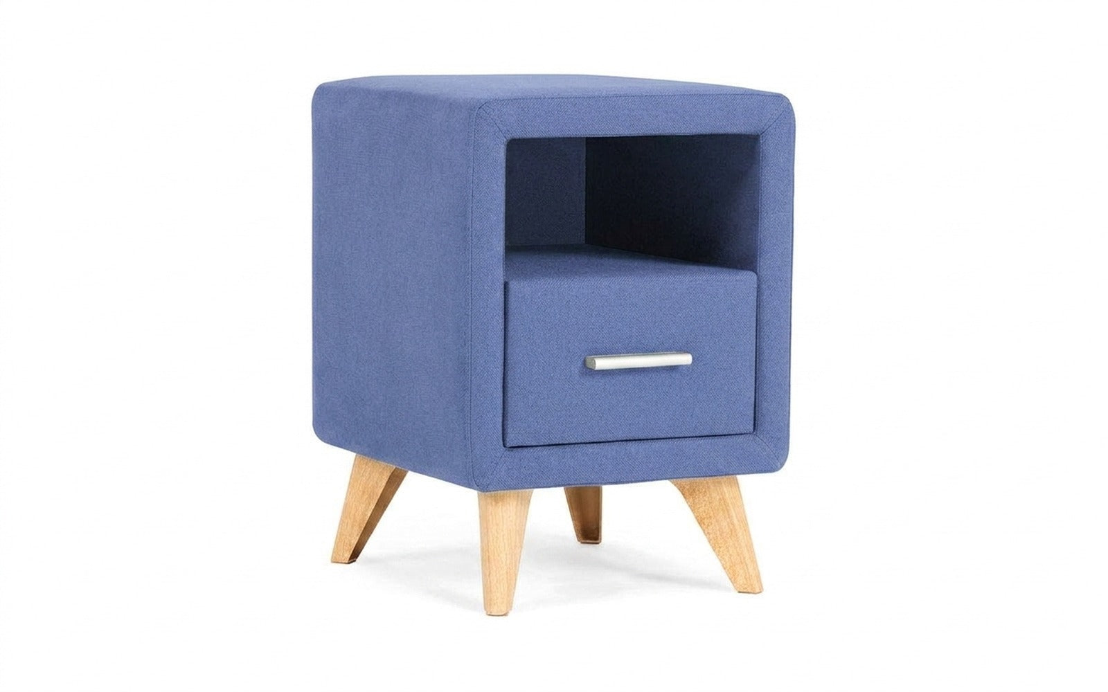 Leda nightstand in Velutto 48 fabric, product photo on white background