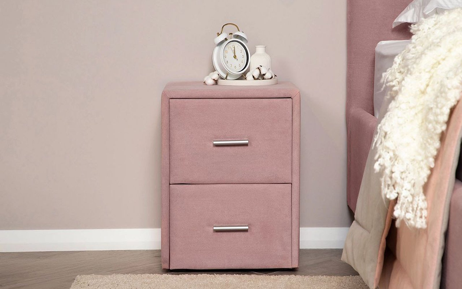Magda nightstand in a bedroom interior, view 2