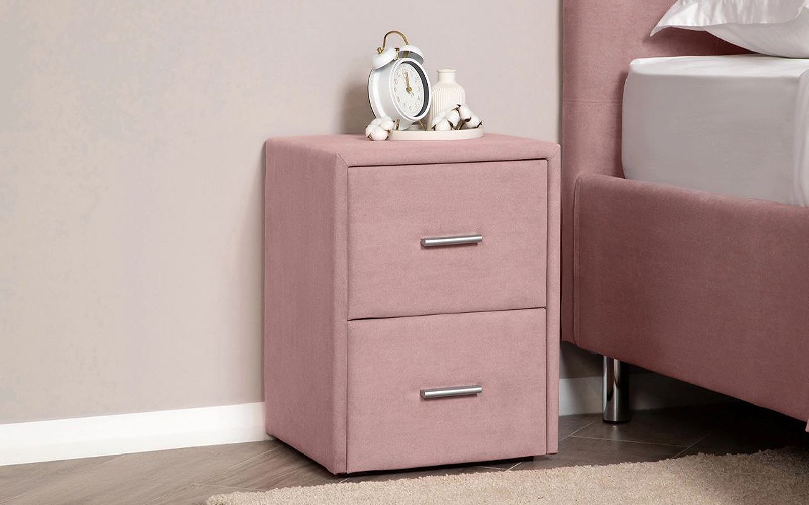 Magda nightstand in a bedroom interior, view 3