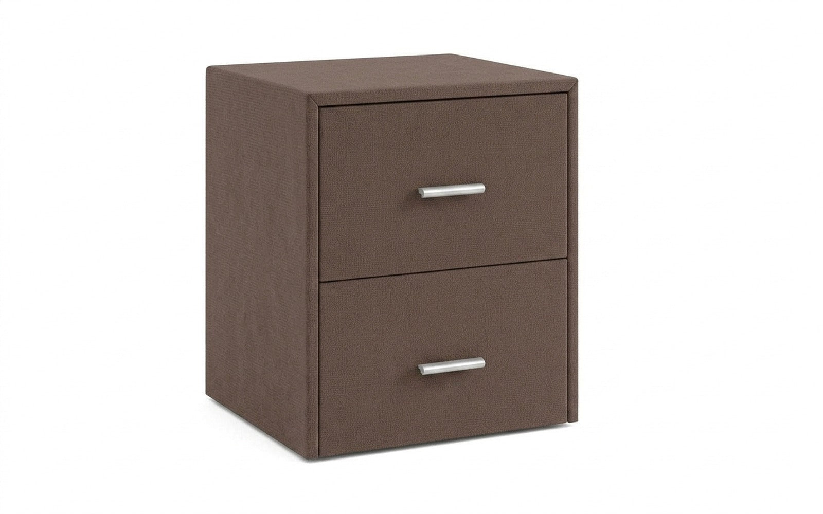Magda nightstand in Casanova Chocolate fabric, product photo on white background