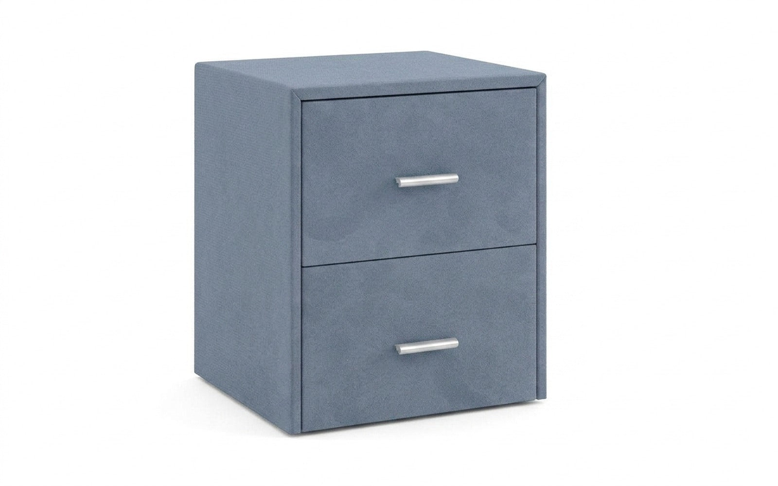 Magda nightstand in Casanova Ice fabric, product photo on white background