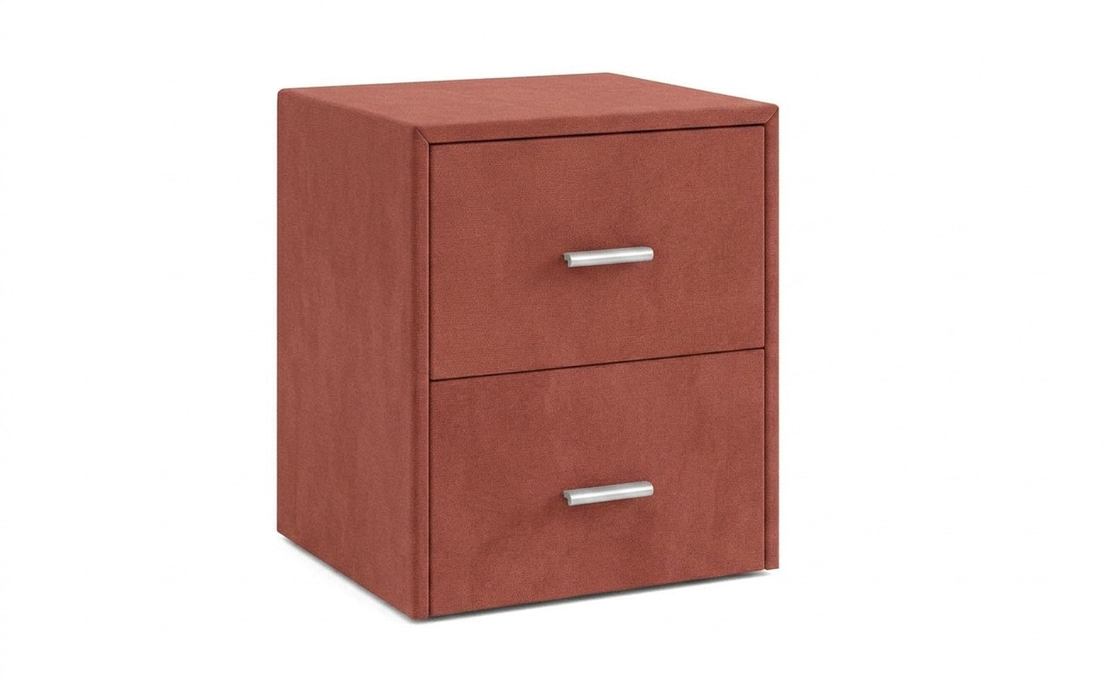 Magda nightstand in Casanova Marsala fabric, product photo on white background