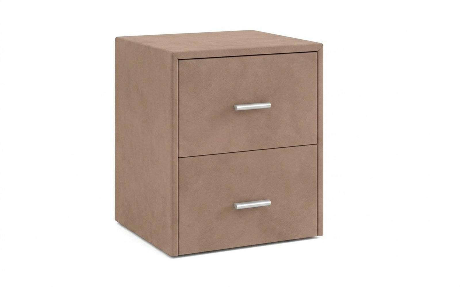 Magda nightstand in Casanova Stone fabric, product photo on white background