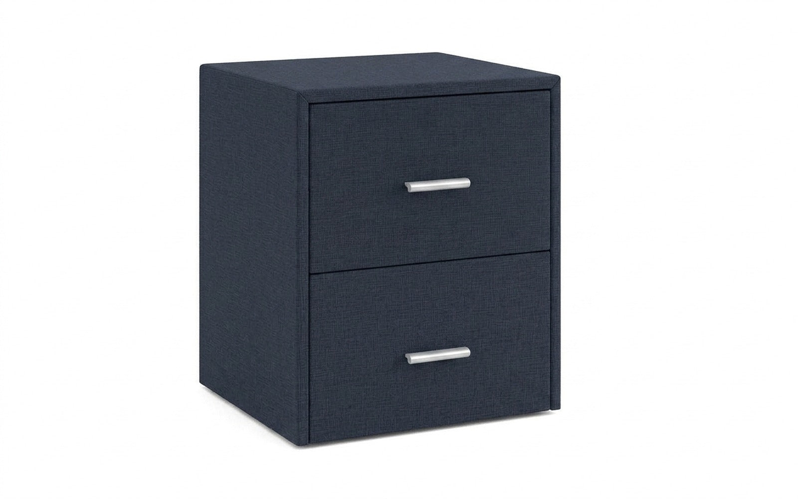 Magda nightstand in Lidot Blue fabric, product photo on white background
