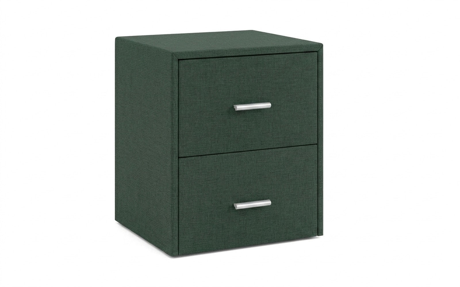 Magda nightstand in Lidot Green fabric, product photo on white background