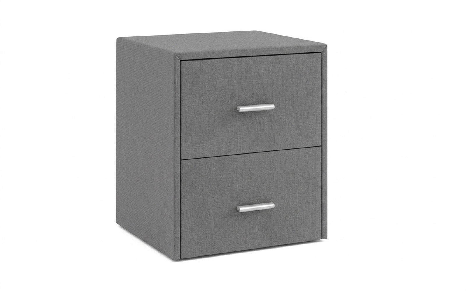 Magda nightstand in Lidot Silver fabric, product photo on white background