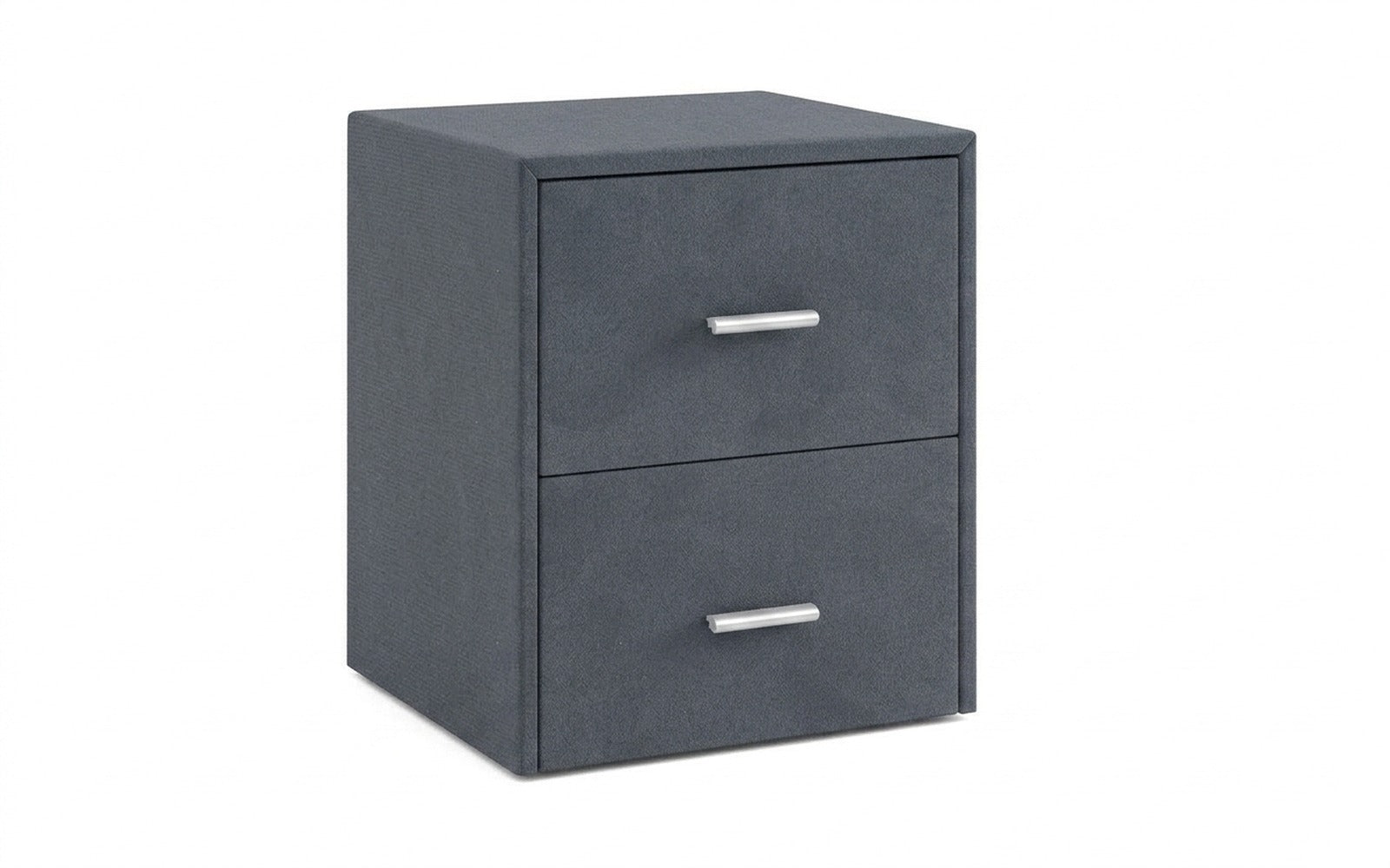 Magda nightstand in Prime Blue fabric, product photo on white background