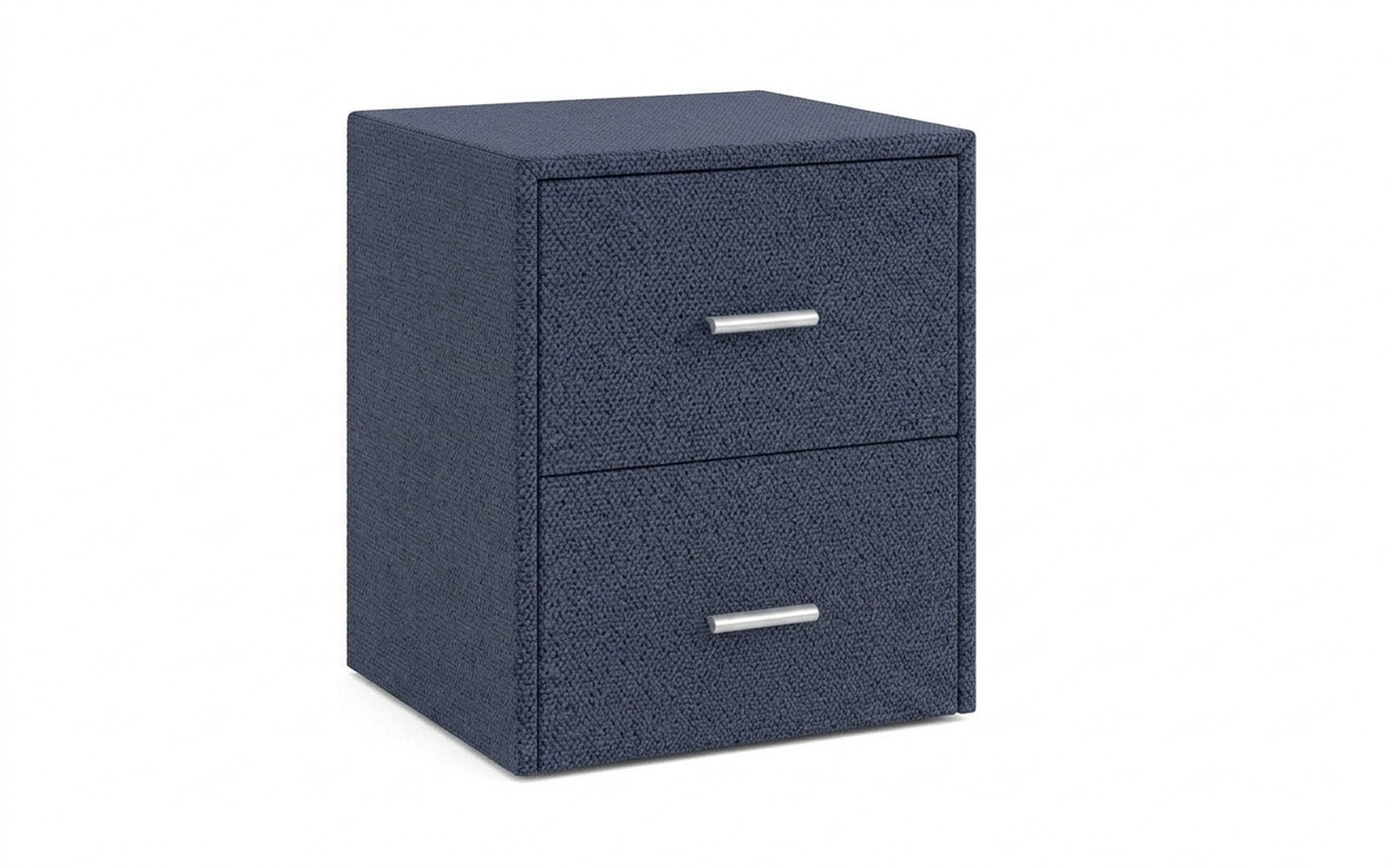 Magda nightstand in Royal I Indigo fabric, product photo on white background