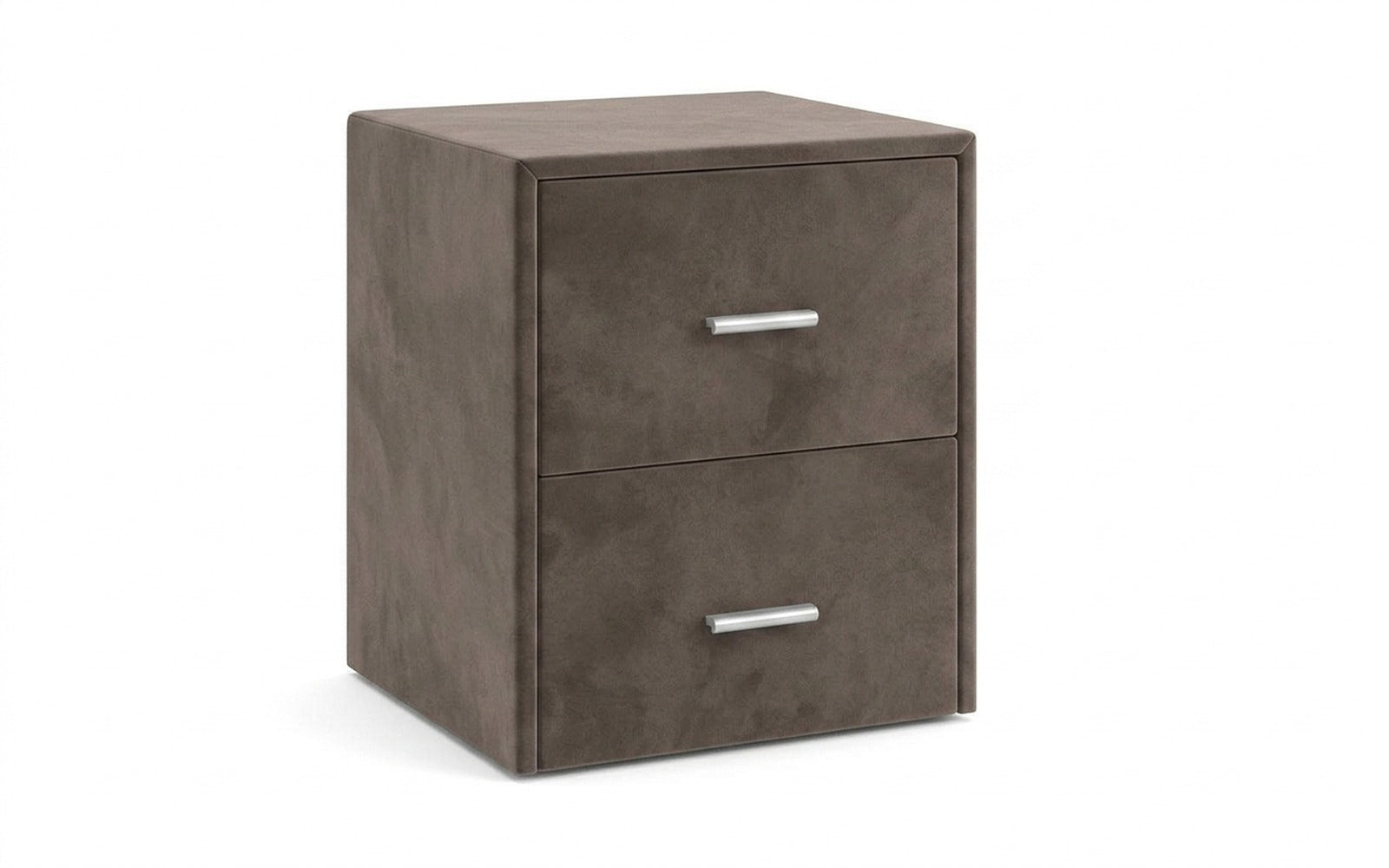 Magda nightstand in Sky Velvet 17 fabric, product photo on white background