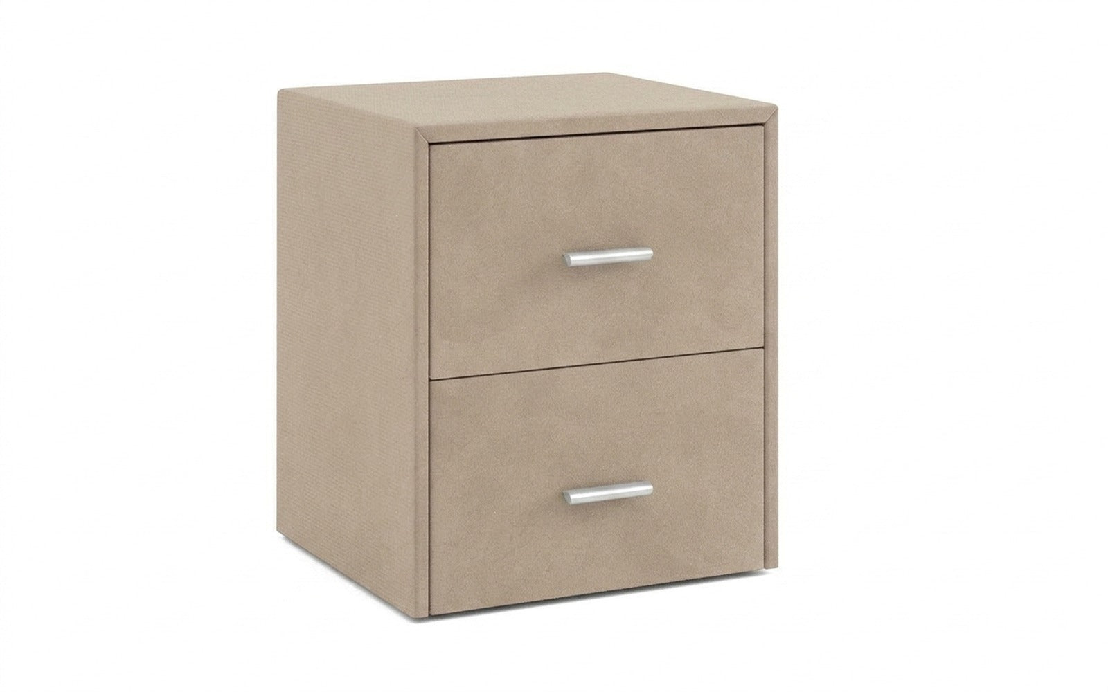 Magda nightstand in Sky Velvet 21 fabric, product photo on white background