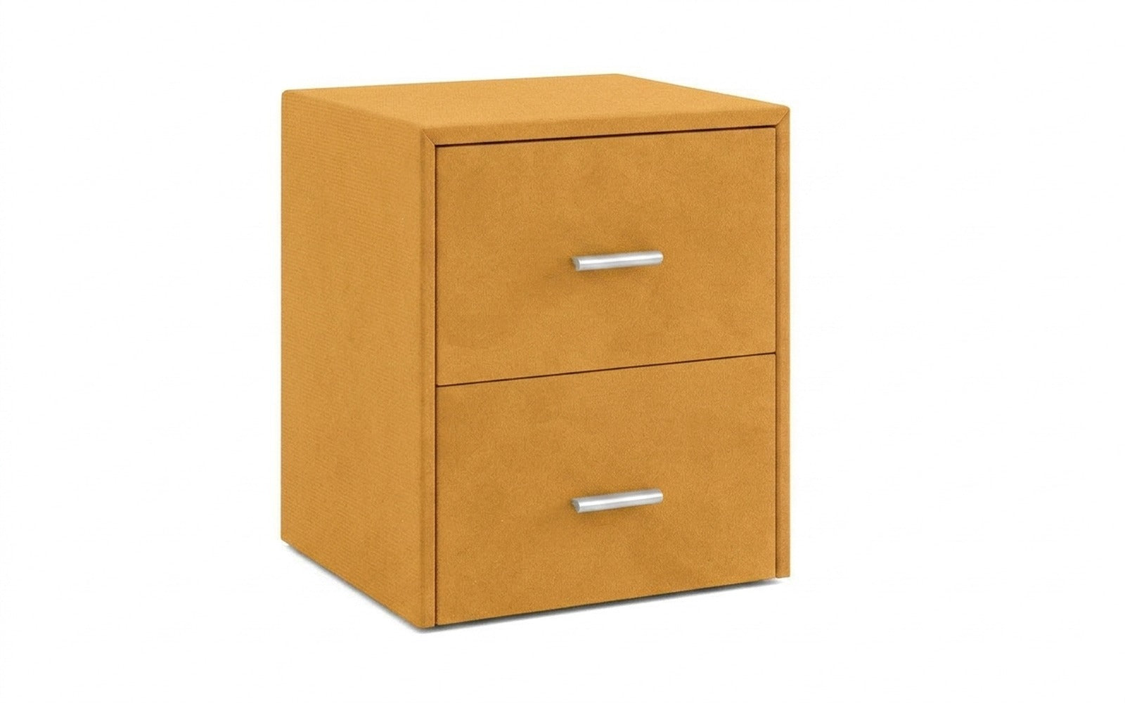 Magda nightstand in Sky Velvet 30 fabric, product photo on white background