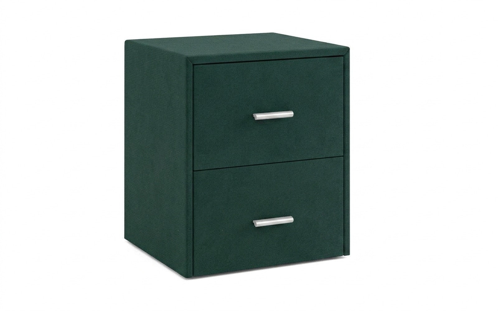 Magda nightstand in Sky Velvet 42 fabric, product photo on white background