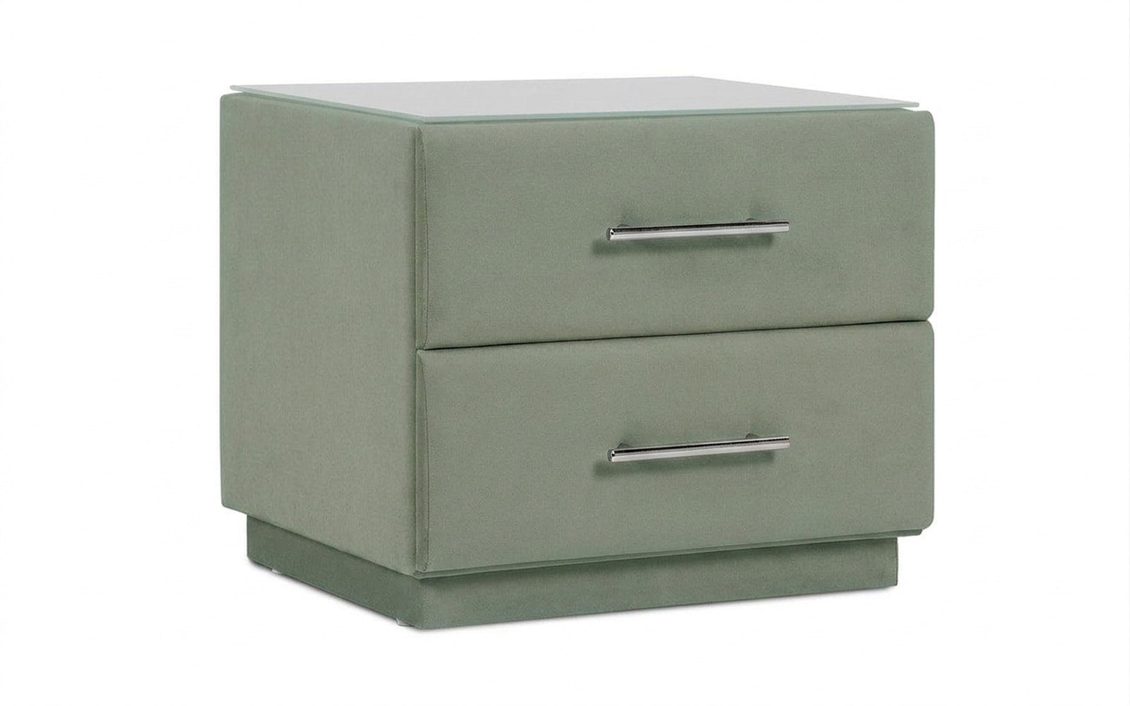 Marco nightstand in Casanova Celadon fabric, product photo on white background