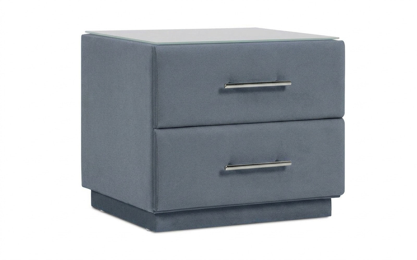 Marco nightstand in Casanova Ice fabric, product photo on white background