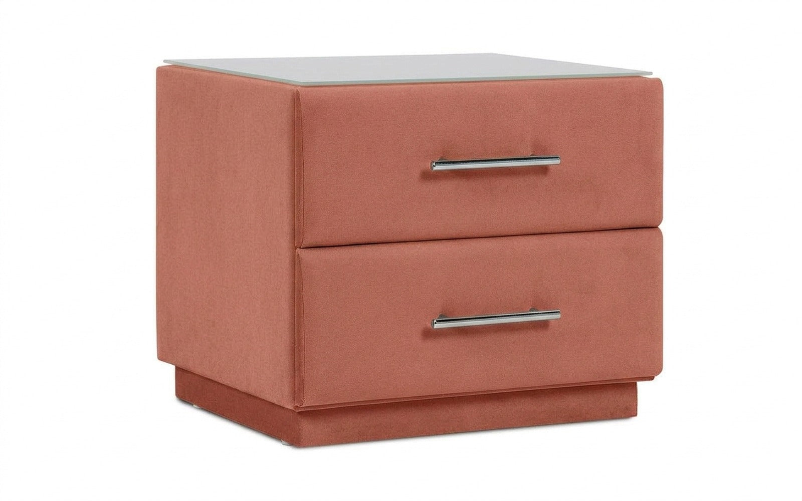 Marco nightstand in Casanova Marsala fabric, product photo on white background