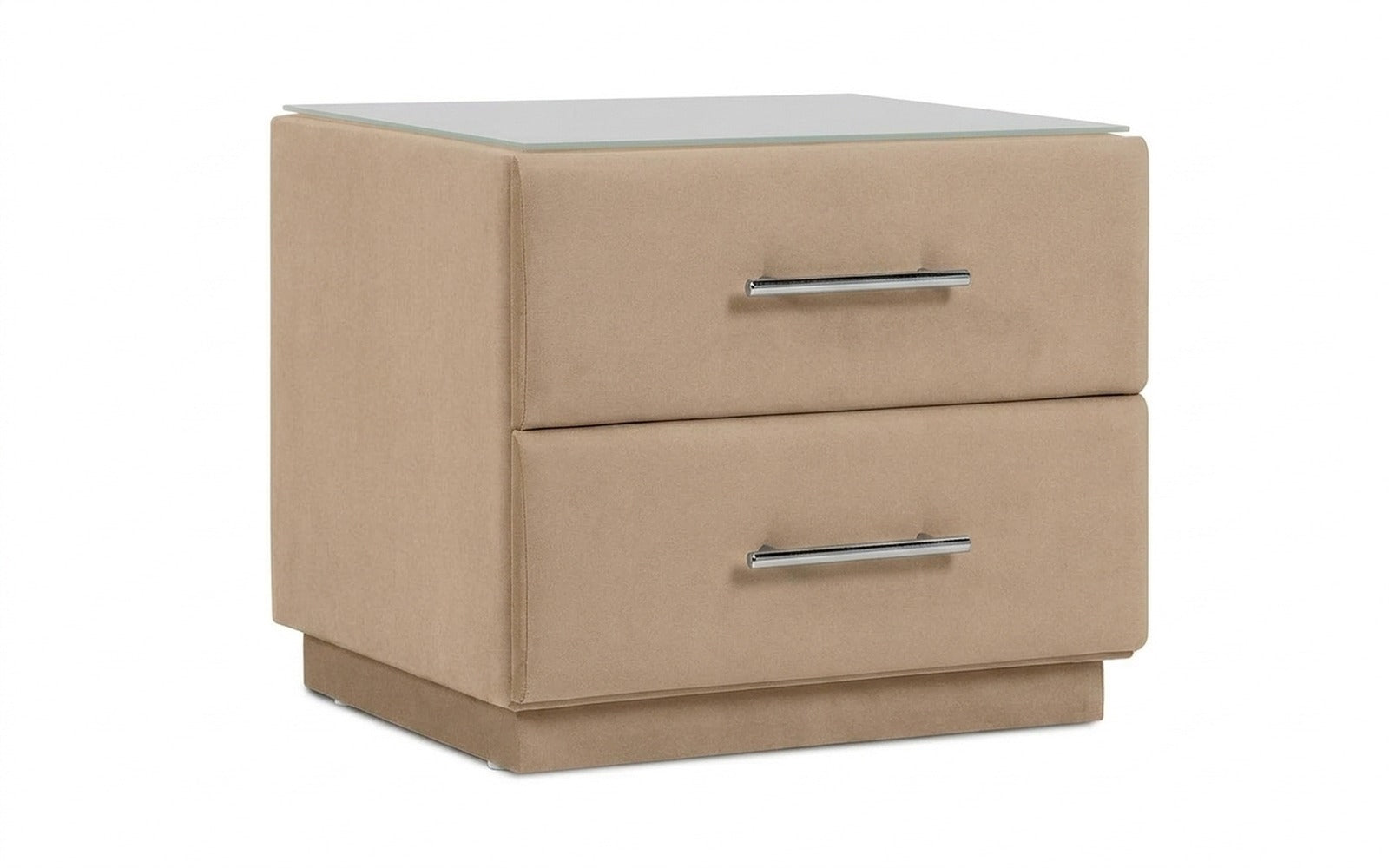Marco nightstand in Casanova Milk fabric, product photo on white background