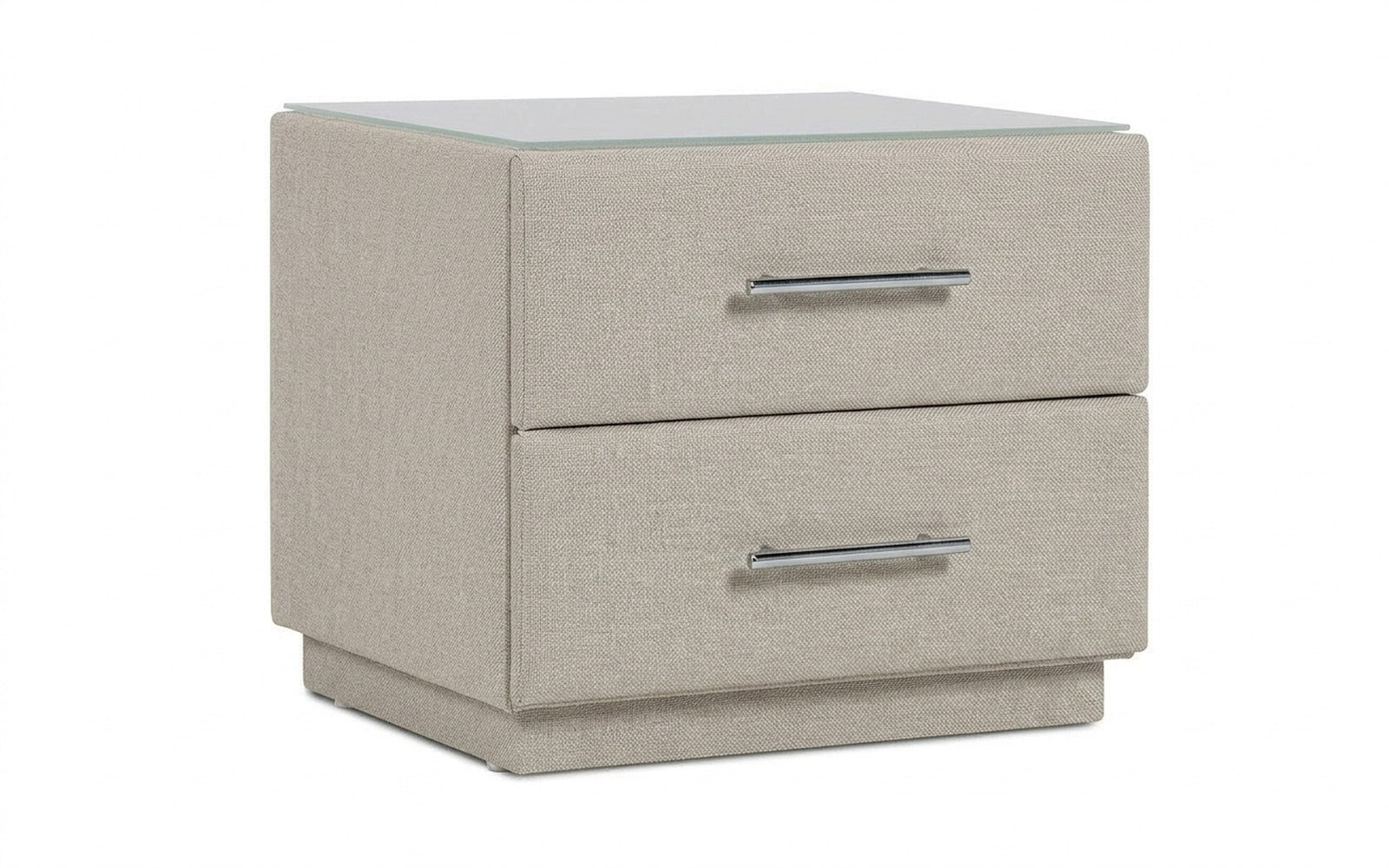 Marco nightstand in Forte 01 fabric, product photo on white background