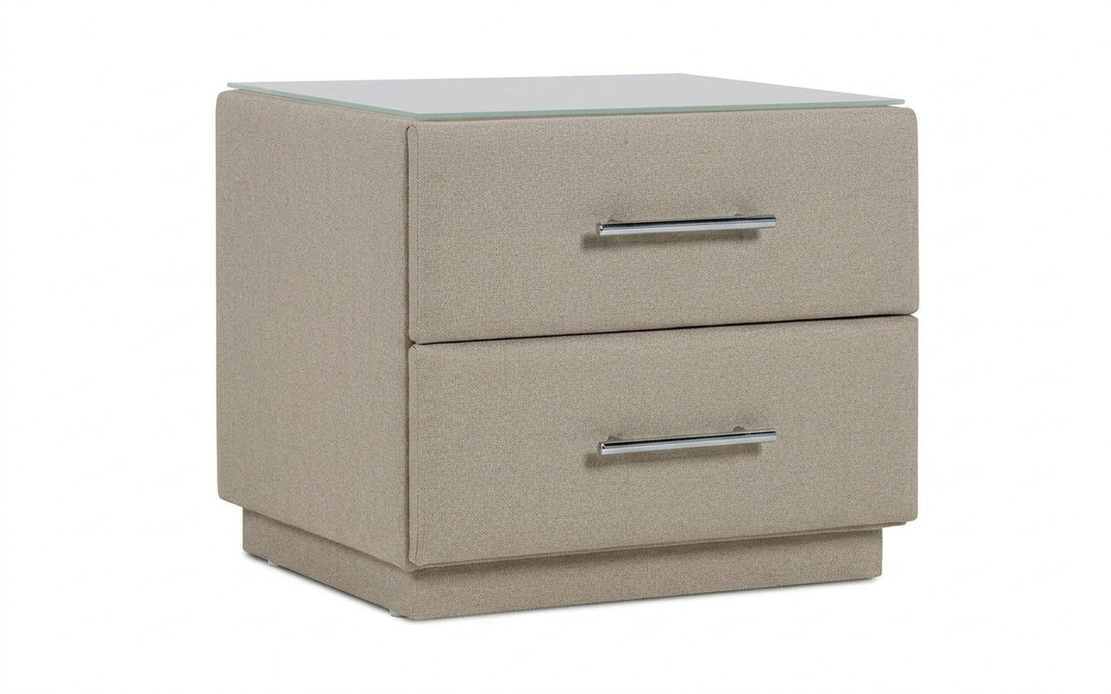 Marco nightstand in Forte 03 fabric, product photo on white background