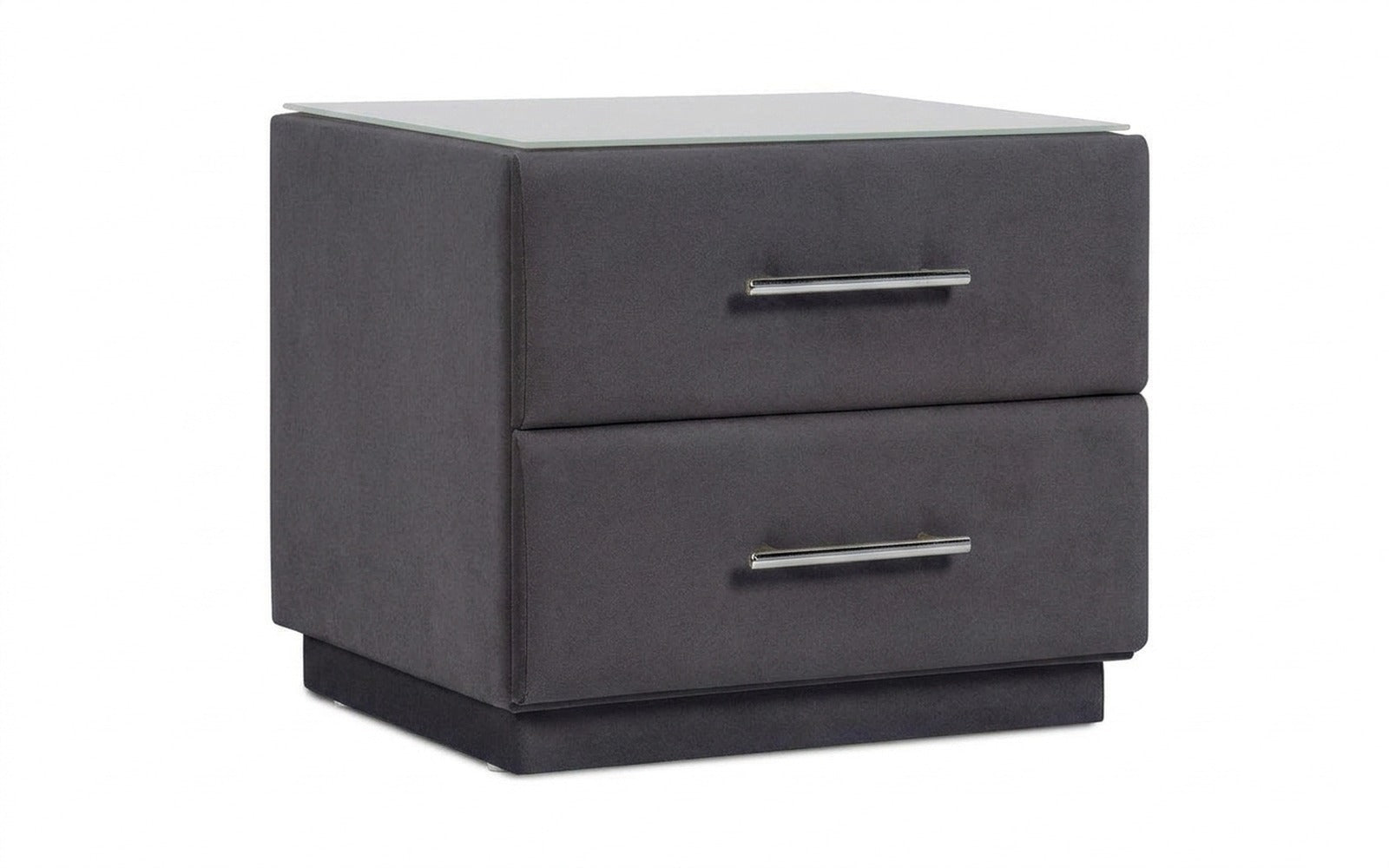 Marco nightstand in Galaktika Blue fabric, product photo on white background