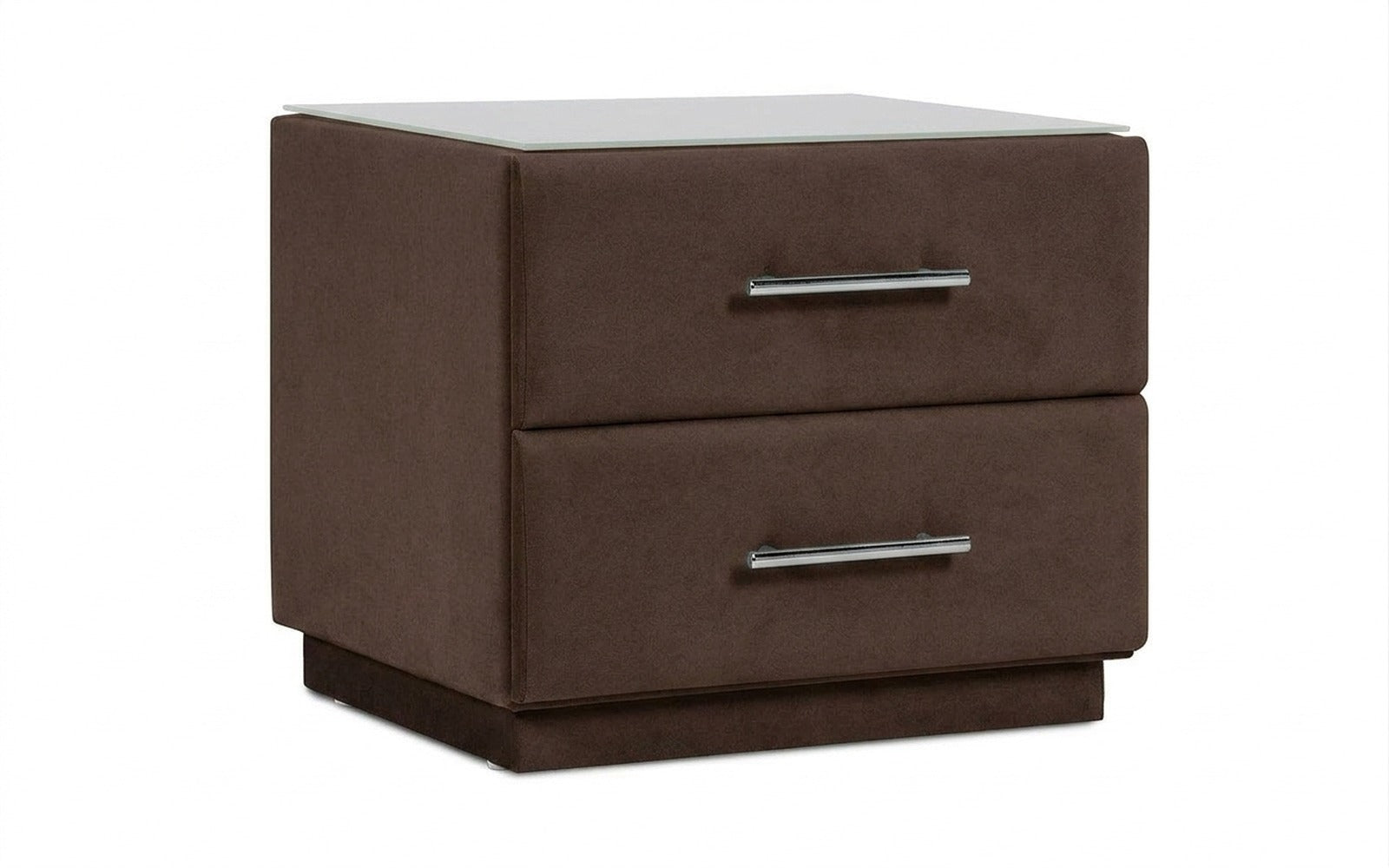 Marco nightstand in Galaktika Brown fabric, product photo on white background