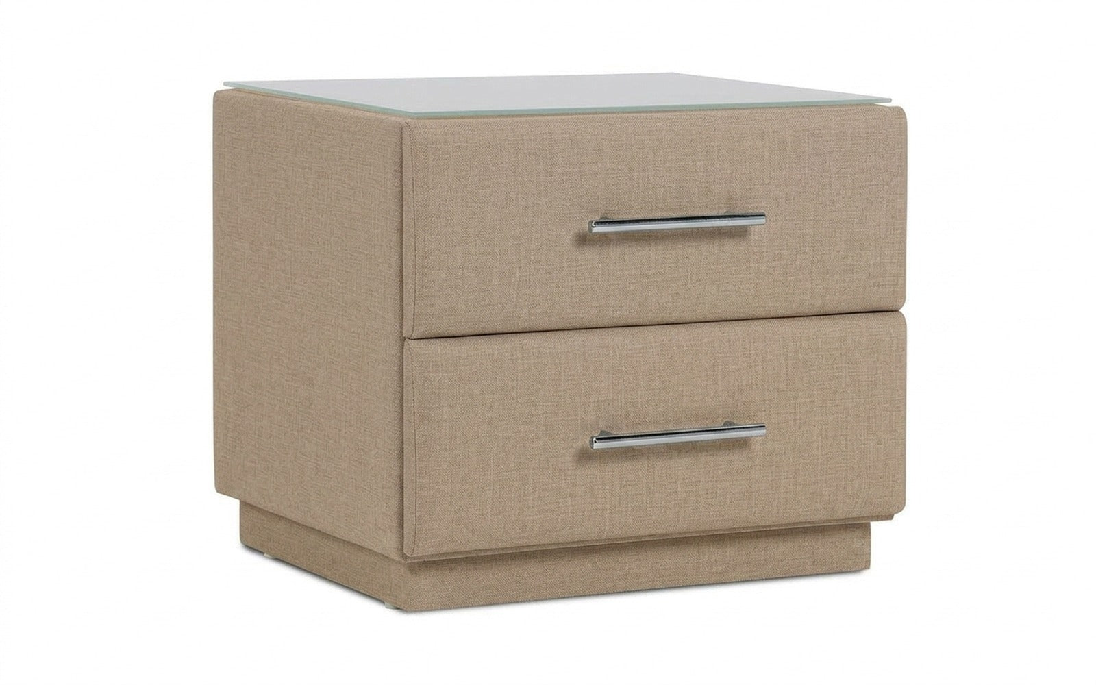 Marco nightstand in Lidot Beige fabric, product photo on white background