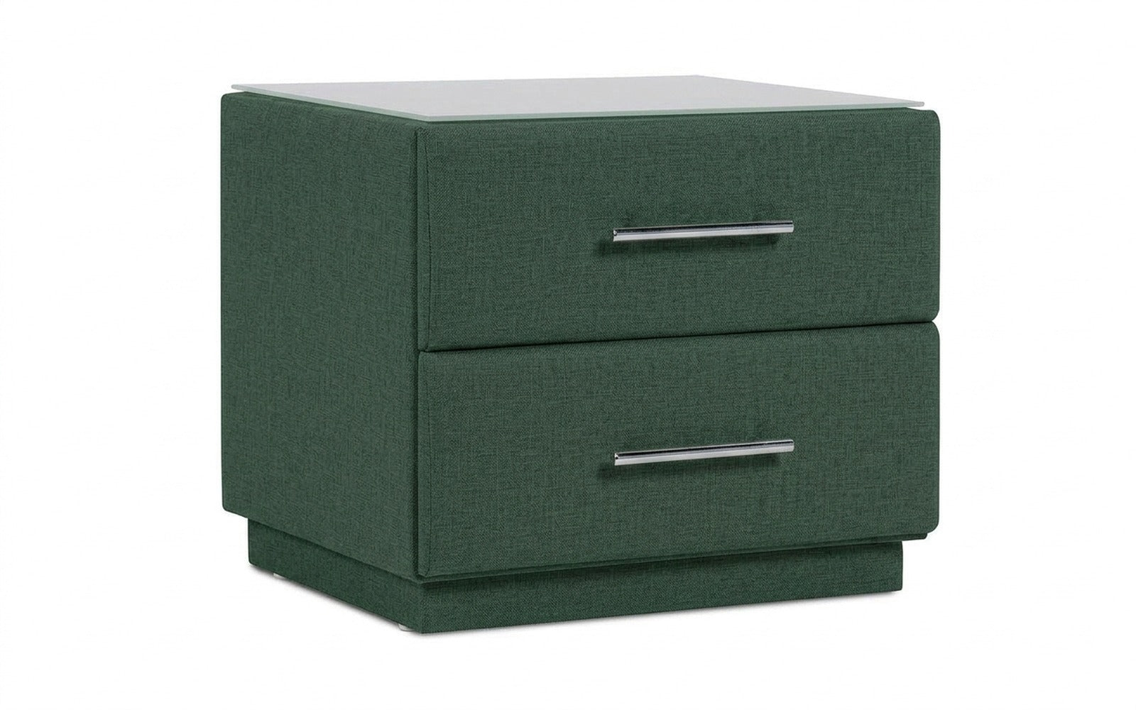 Marco nightstand in Lidot Green fabric, product photo on white background