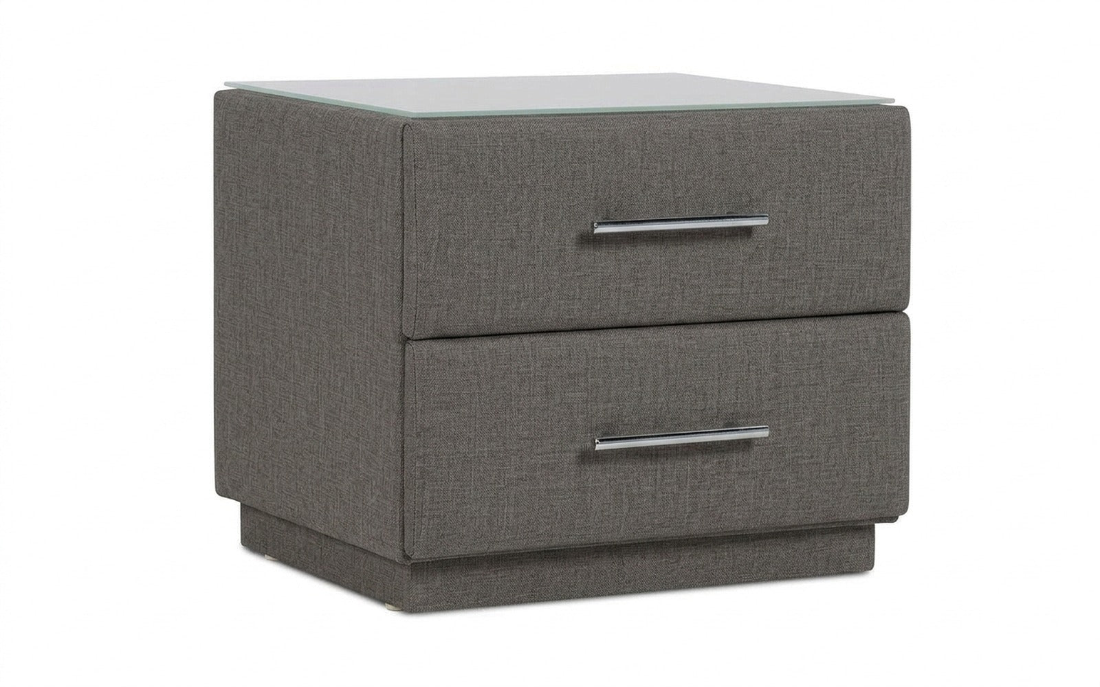 Marco nightstand in Lidot Grey fabric, product photo on white background
