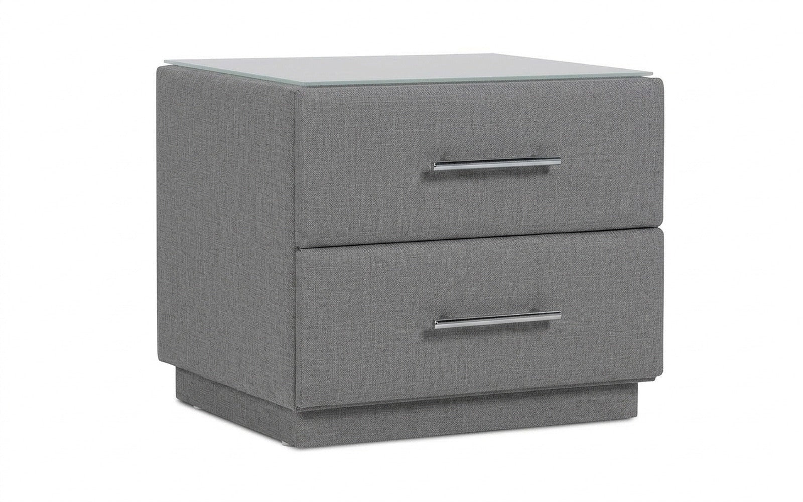 Marco nightstand in Lidot Silver fabric, product photo on white background