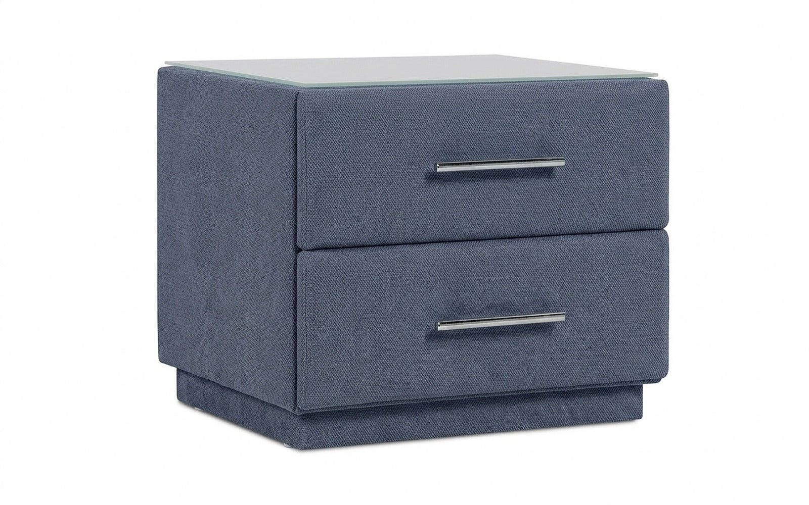 Marco nightstand in Royal I Indigo fabric, product photo on white background