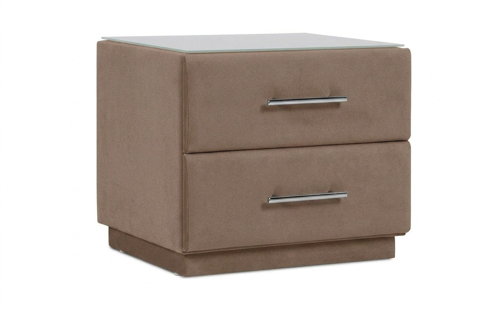 Marco nightstand in Shammy Terra fabric, product photo on white background