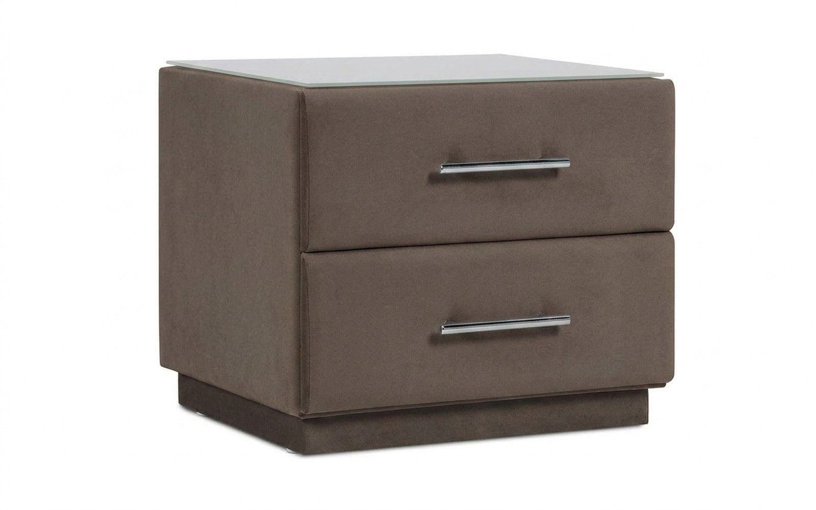 Marco nightstand in Sky Velvet 02 fabric, product photo on white background