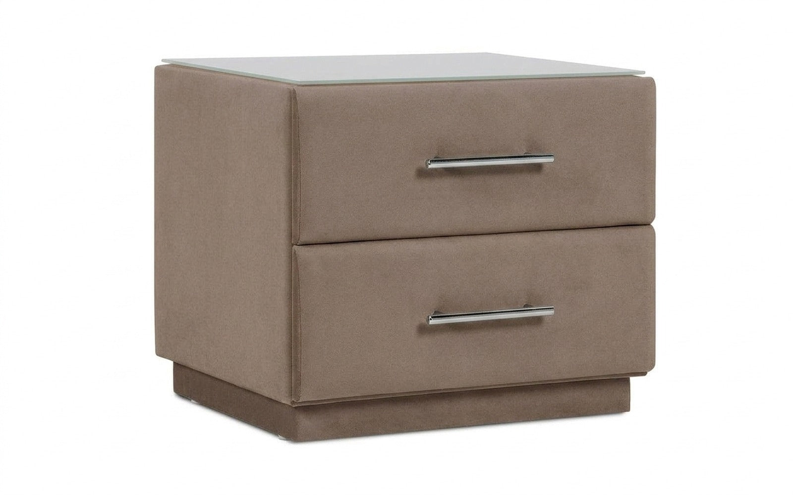 Marco nightstand in Sky Velvet 17 fabric, product photo on white background