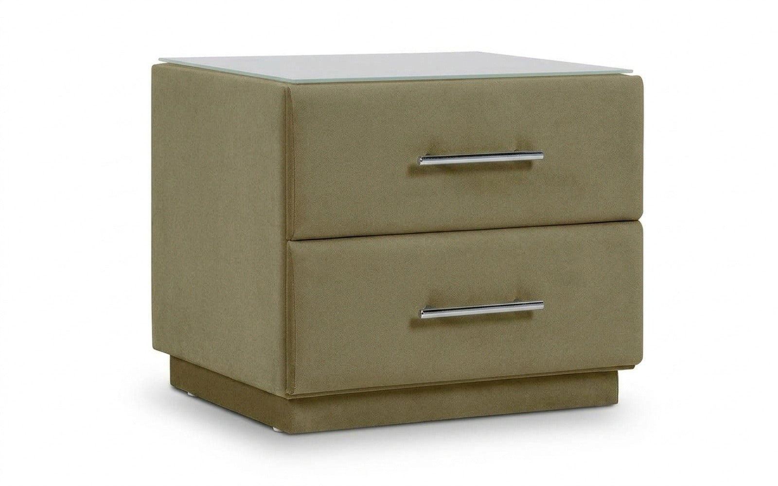 Marco nightstand in Sky Velvet 251 fabric, product photo on white background