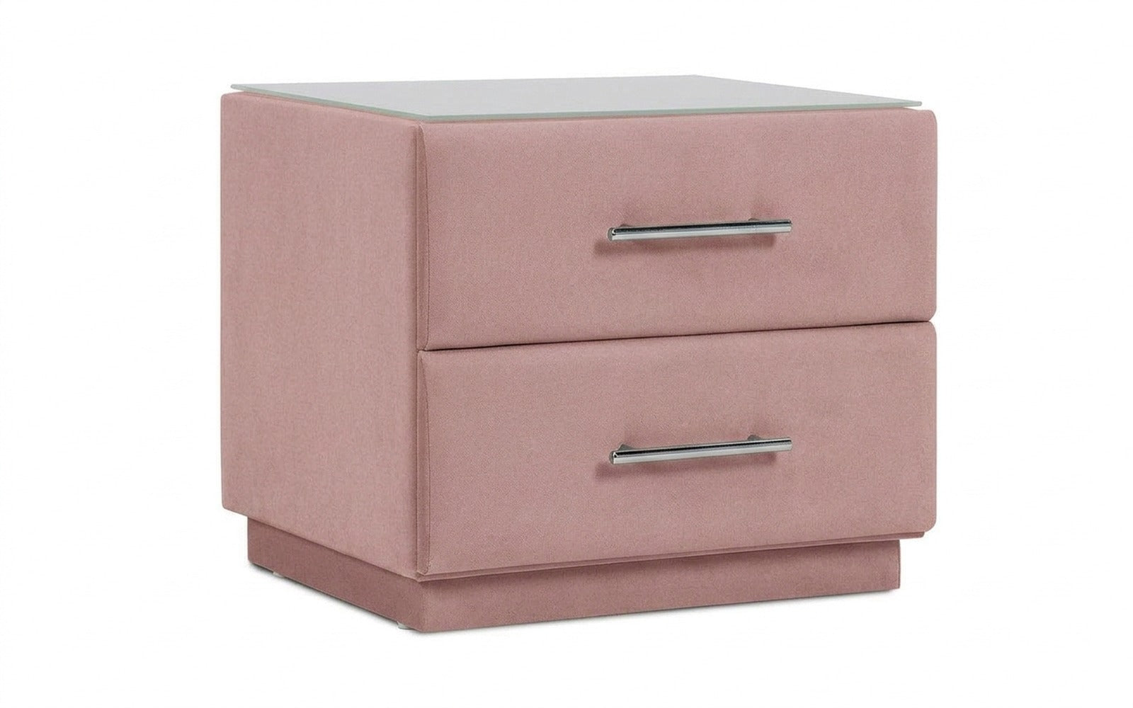 Marco nightstand in Sky Velvet 252 fabric, product photo on white background