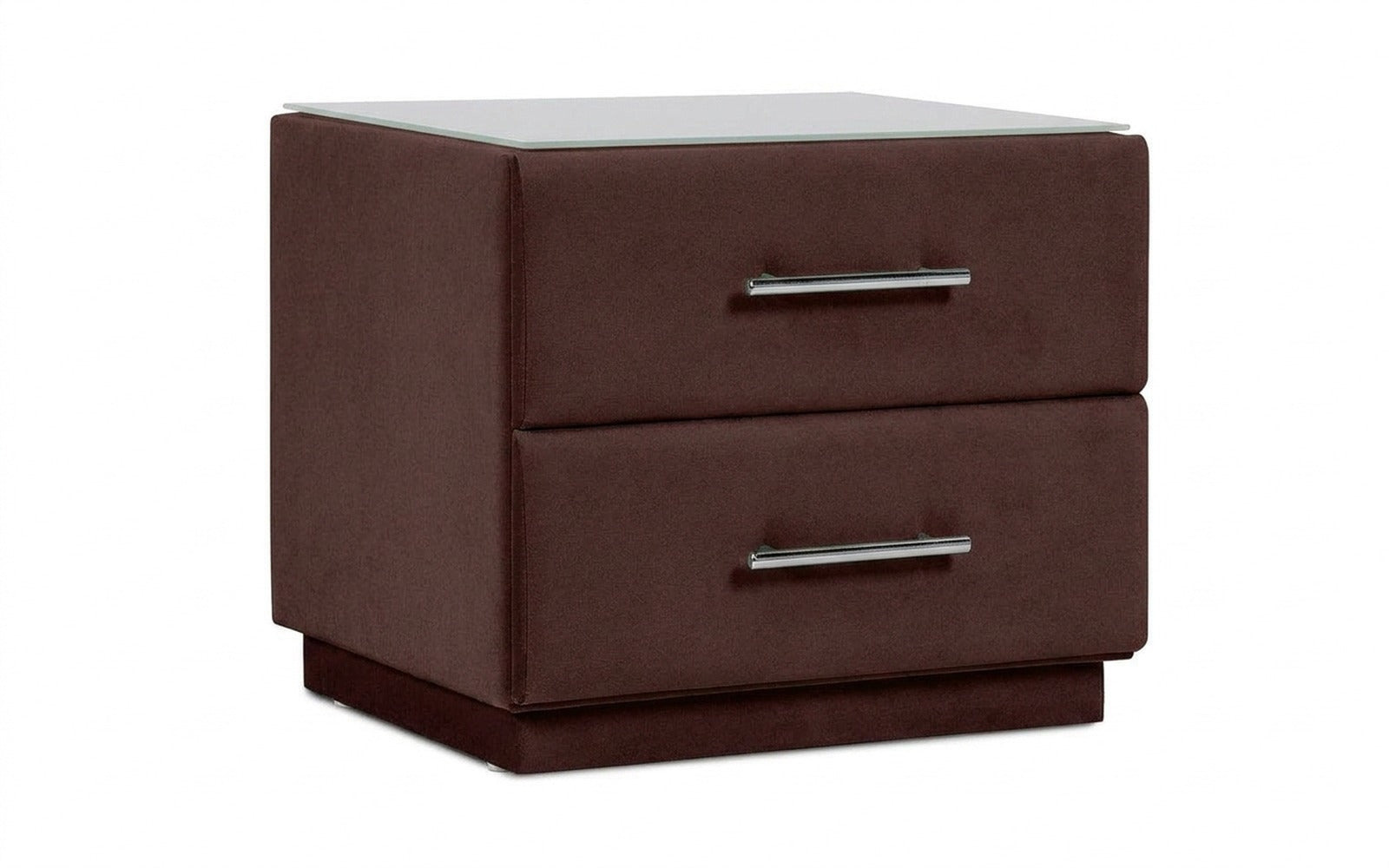 Marco nightstand in Sky Velvet 253 fabric, product photo on white background