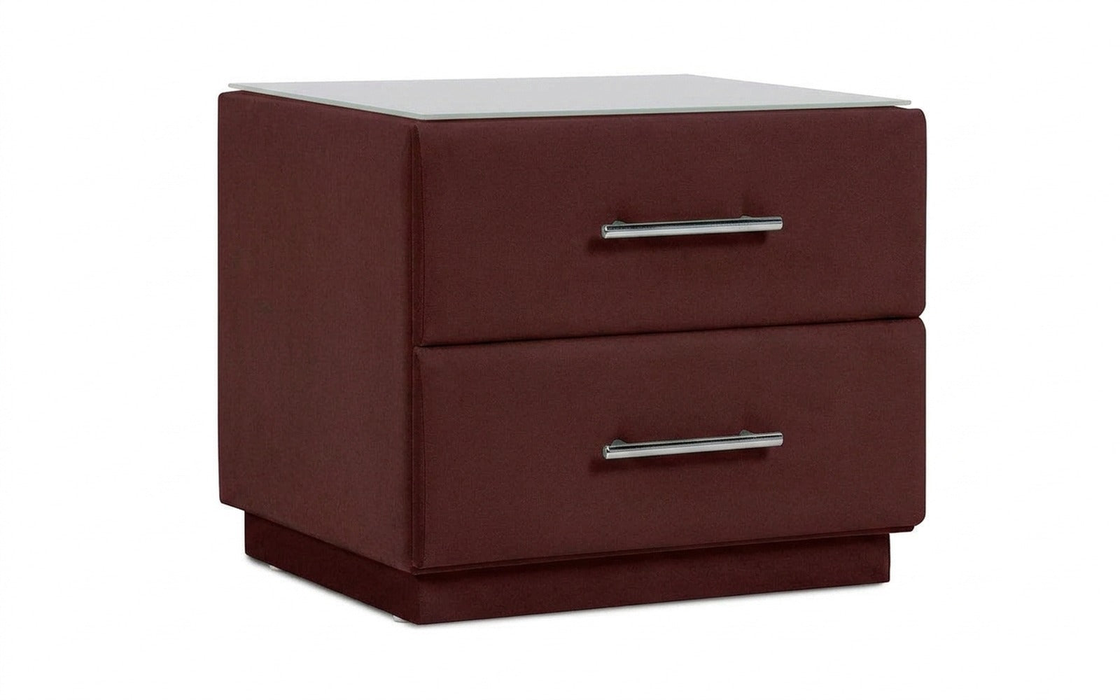 Marco nightstand in Sky Velvet 32 fabric, product photo on white background