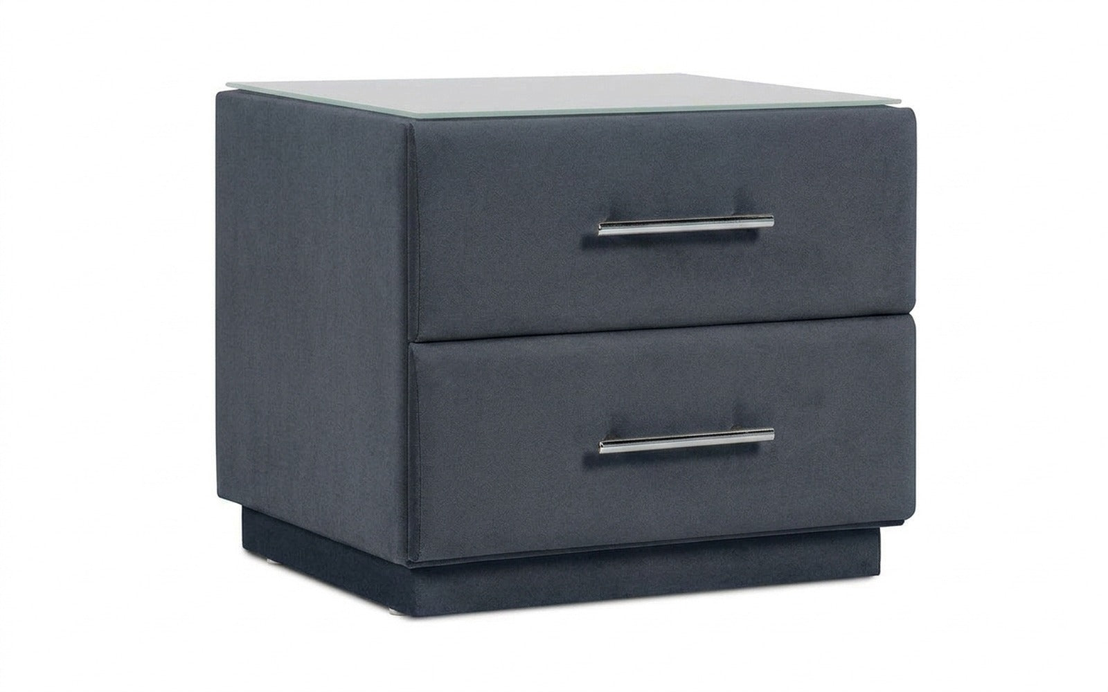 Marco nightstand in Sky Velvet 40 fabric, product photo on white background