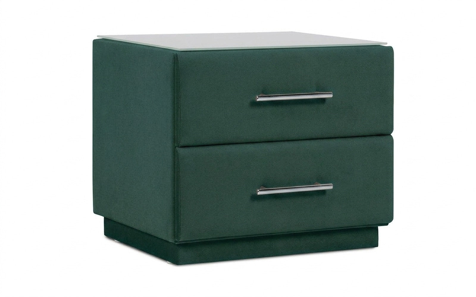 Marco nightstand in Sky Velvet 42 fabric, product photo on white background