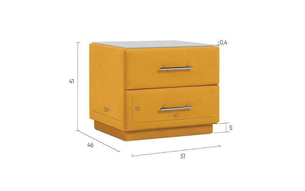 Marco nightstand, product photo on white background, view 2