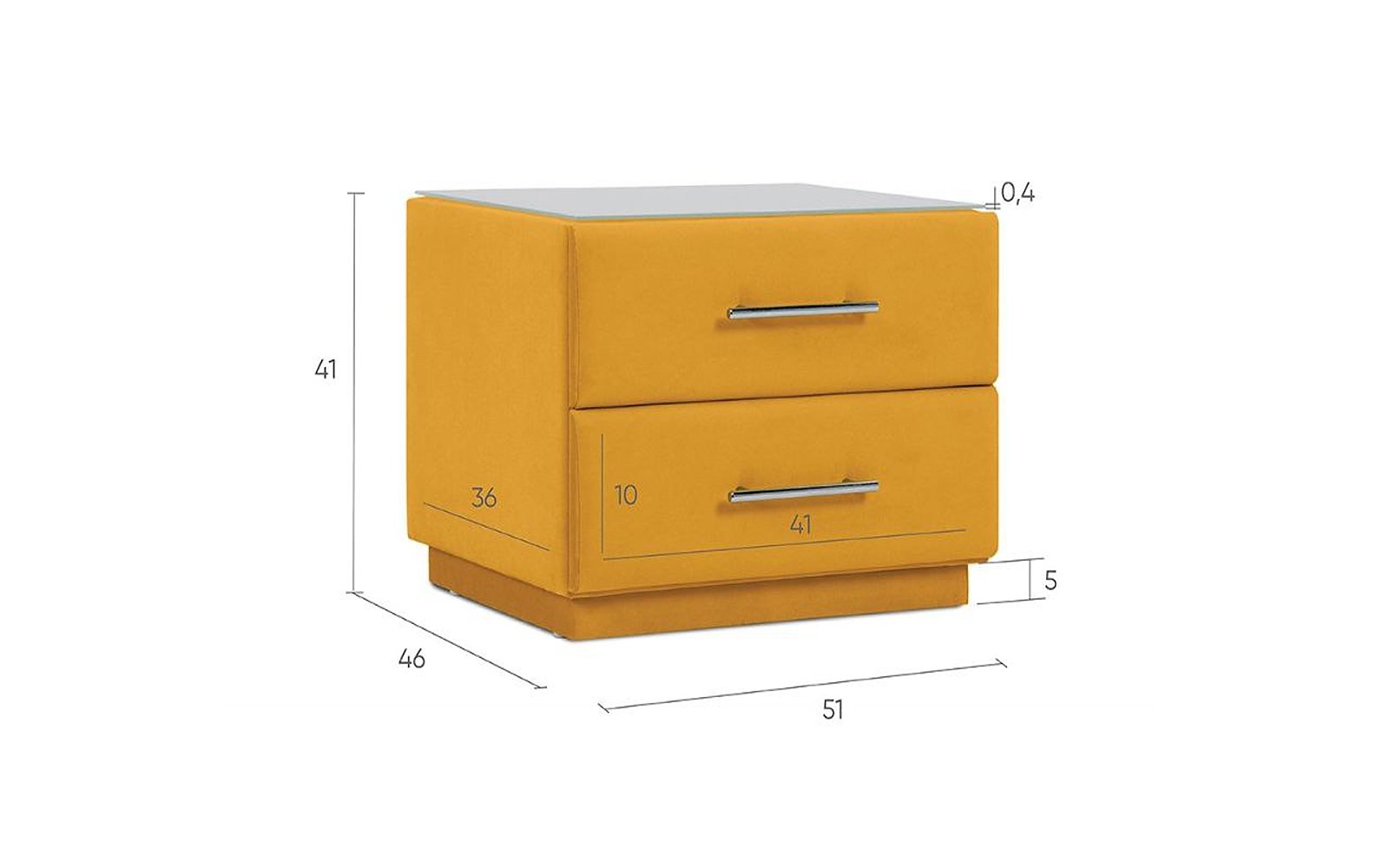 Marco nightstand, product photo on white background, view 2