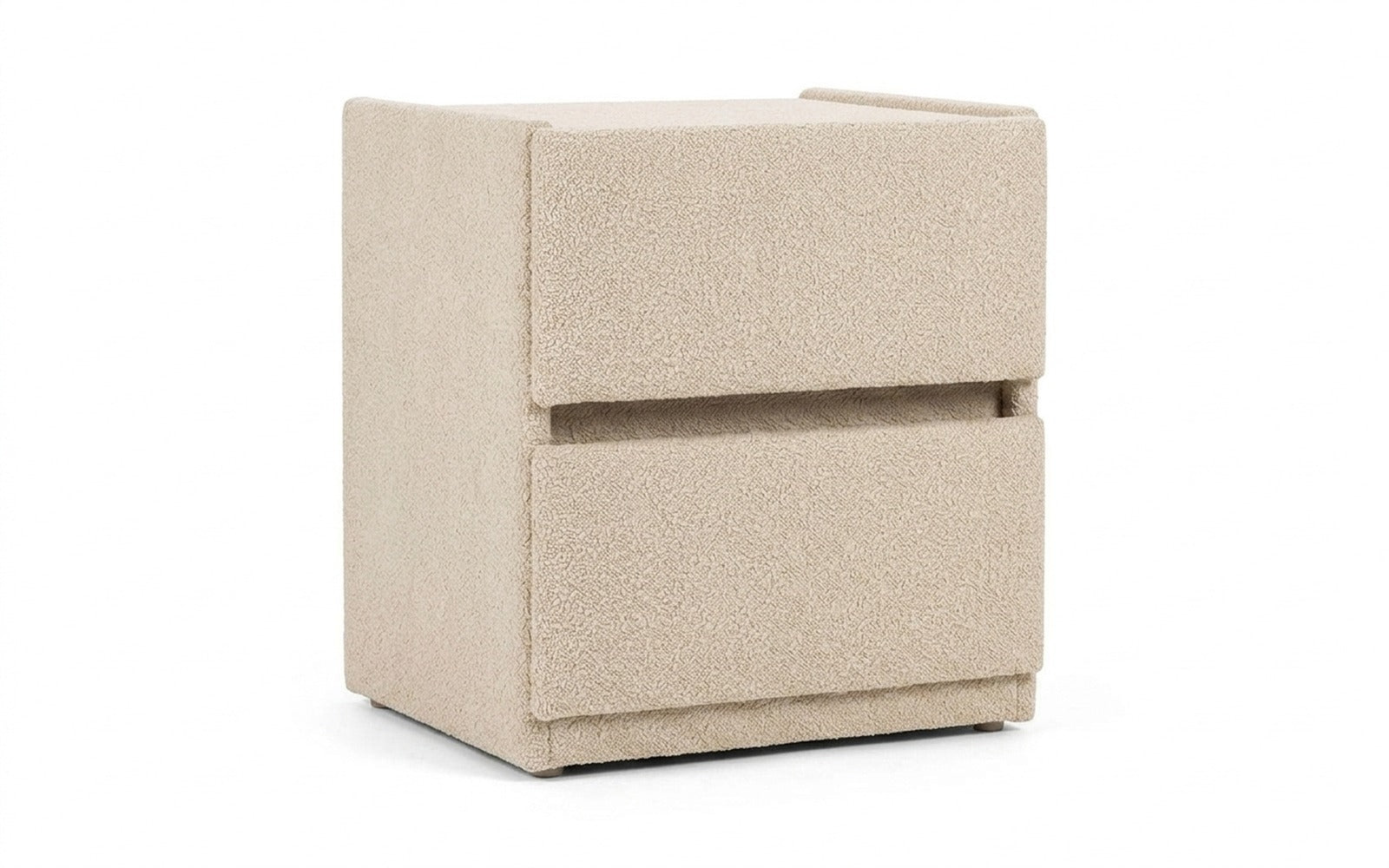 Oscar nightstand in Alaska 02 fabric, product photo on white background