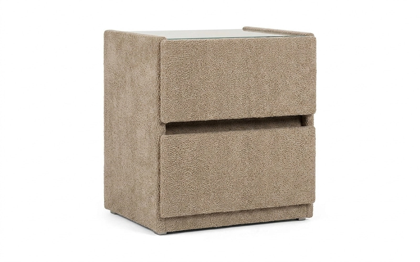 Oscar nightstand in Alaska 04 fabric, product photo on white background