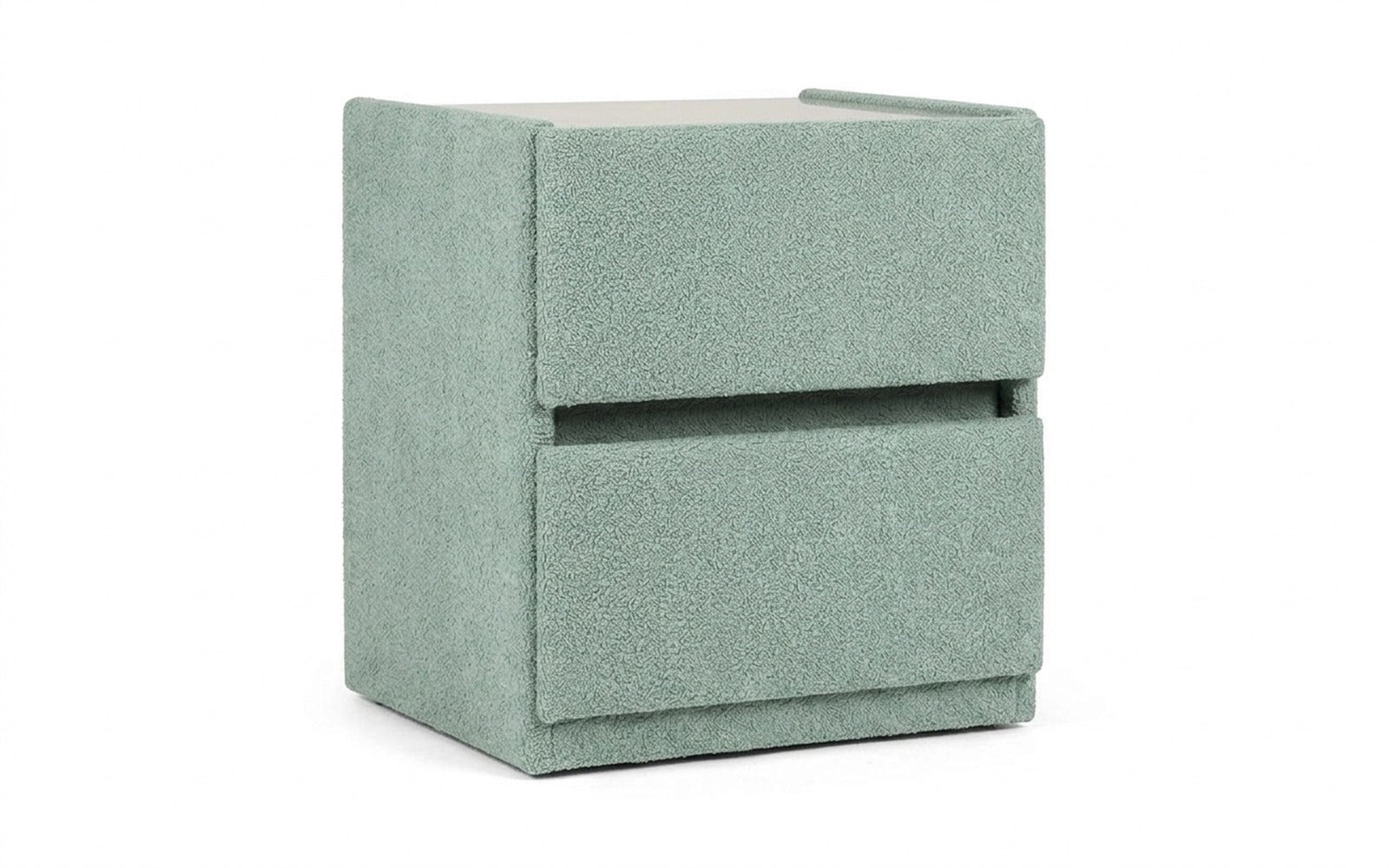 Oscar nightstand in Alaska 19 fabric, product photo on white background